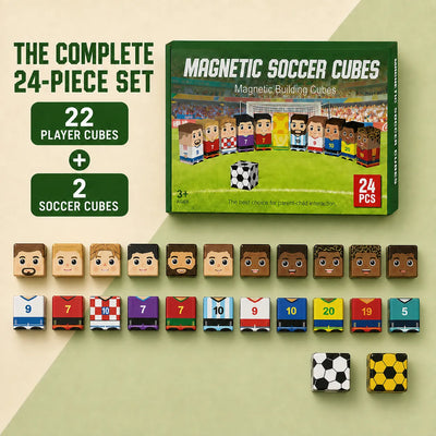 Magnetic Soccer Cubes — Stack Them, Play Them, Start Over