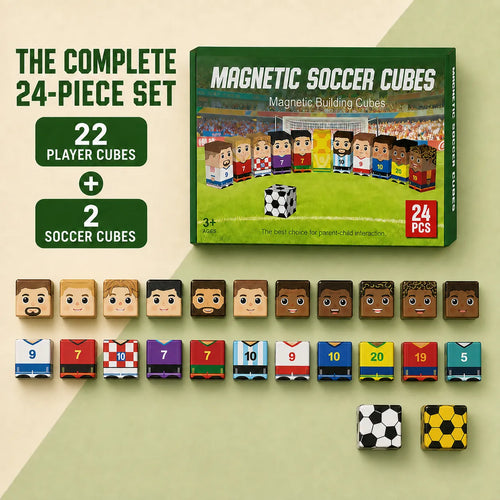 Magnetic Soccer Cubes — Stack Them, Play Them, Start Over