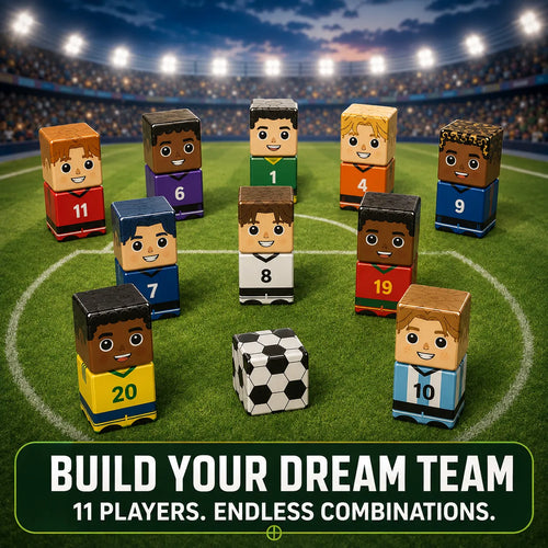 Magnetic Soccer Cubes — Stack Them, Play Them, Start Over