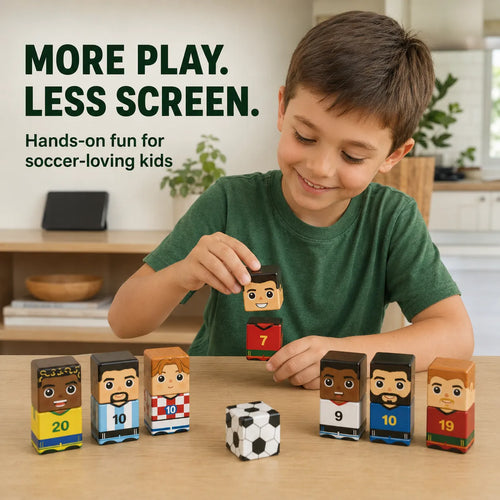 Magnetic Soccer Cubes — Stack Them, Play Them, Start Over