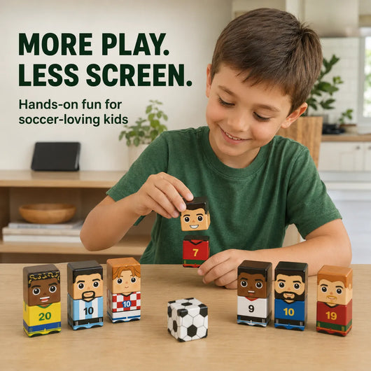 Magnetic Soccer Cubes — Stack Them, Play Them, Start Over